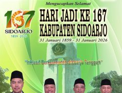 Pimpinan Dan Anggota DPRD Sidoarjo Mengucapkan Selamat Hari Jadi Ke 167 Kabupaten Sidoarjo