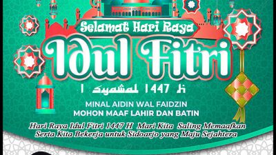 Pimpinan dan Anggota DPRD Kabupaten Sidoarjo, Mengucapkan Selamat Hari Raya Idul Fitri 1447 H/2026