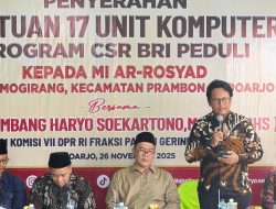 BRI Kanca Krian Salurkan Bantuan Komputer Kepada MI Ar-Rosyad Prambon