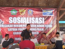Gabungan Satpol PP Dan Bea Cukai Giat Sosialisasi Penegakan Hukum Peredaran Rokok Ilegal Di Kecamatan Porong