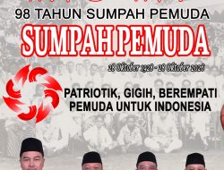 Pimpinan Dan Anggota DPRD Kabupaten Sidoarjo Mengucapkan Selamat Memperingati 98 Tahun Sumpah Pemuda 28 Oktober 1928- 28 Oktober 2026. ” Patriot,Gigih, Berimpati Pemuda Untuk Indonesia”